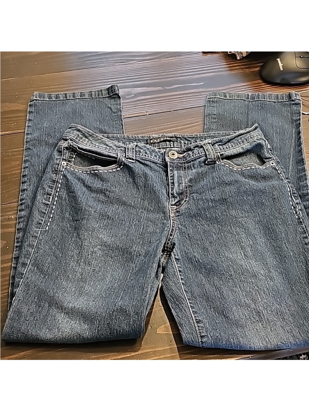 Baccini Women's Straight Leg Jeans in Dark Blue Denim